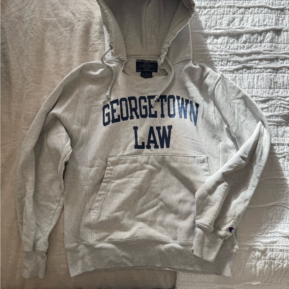 Champion Gray Georgetown Law Hoodie